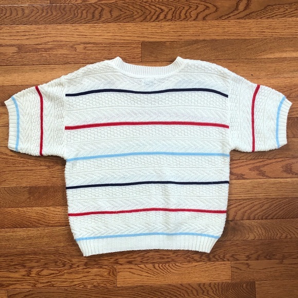 Striped Knit Short Sleeve Top - Picture 2 of 4